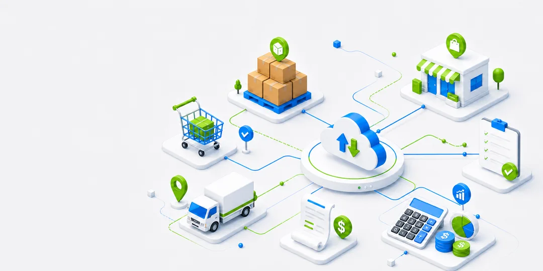 Connected commerce operations flowing through the ConX cloud